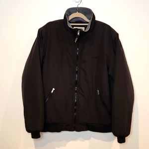 L.L. Bean Warm Up Jacket Fleece Lined Black Sz Medium EUC!